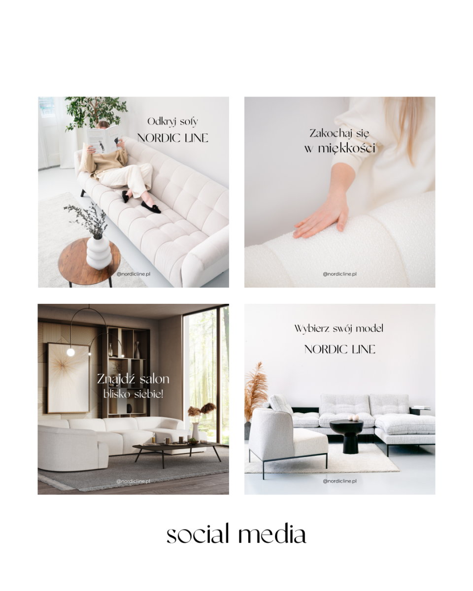 Ilustracja pokazująca kreatywną kampanię reklamową na mediach społecznościowych. Przedstawia oryginalne treści i pomysły tworzone przez agencję marketingową w celu zwiększenia świadomości marki klienta na platformach społecznościowych.